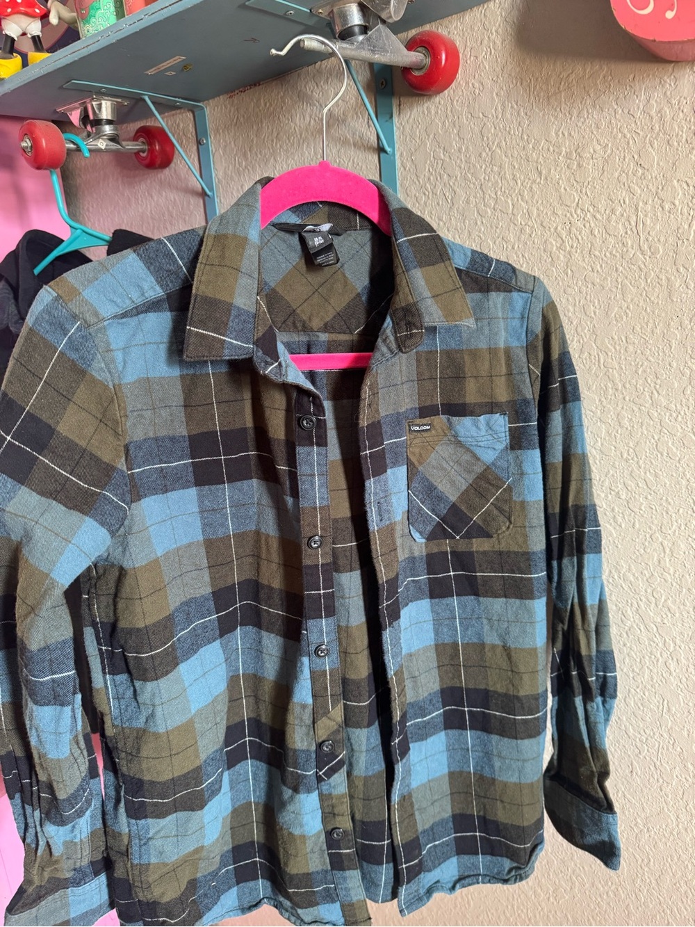 Bundle of 2 ***Volcom Flannel Shirt size 14-16 youth